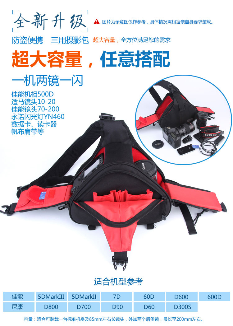 Túi đựng máy ảnh DSLR Messenger Canon 80D77D1300D6D5D3 chéo trên vai Gói chụp ảnh chuyên nghiệp - Phụ kiện máy ảnh kỹ thuật số balo manfrotto