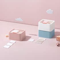 Cotton swab box Cotton storage box with lid dustproof transparent multi-function beauty egg makeup remover cotton Cosmetic storage box