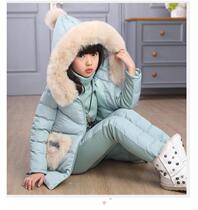 3 children Winter cotton clothes 4 girls 6 girls childrens clothing 8 children 10 down cotton clothes three pieces 12 years old 11