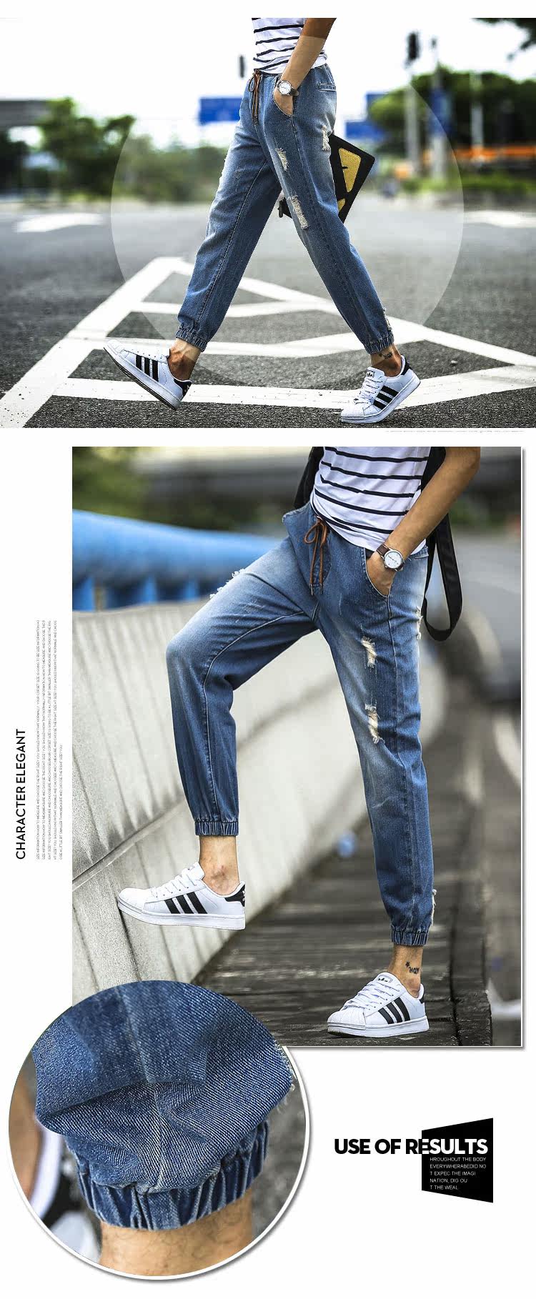 Jeans pour adolescent droite en vrac JEANS en coton pour été - Ref 1461304 Image 11