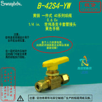 (B-42S4-YW)Swagelok Swagelok Brass 40 Series Ball Valve 1 4 in Jam Sleeve