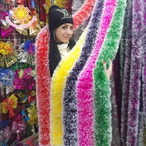 Color tape colored strips white edge Green tip Christmas Supplies Interior Scene Stairs Armrest Decoration Arrangement Raw-hairy Strips