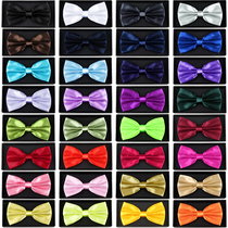 LSLYMY mens business Fashion suit shirt wedding groom British simulation silk two fold bow tie bow