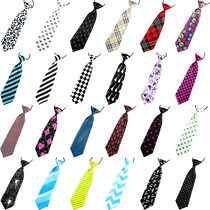 LSLYMY simulation silk printing children boys and girls baby children small tie British Korean dress activity