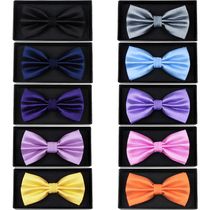 LSLYMY mens dress suit shirt business casual wedding groom British plaid bow tie pattern bow