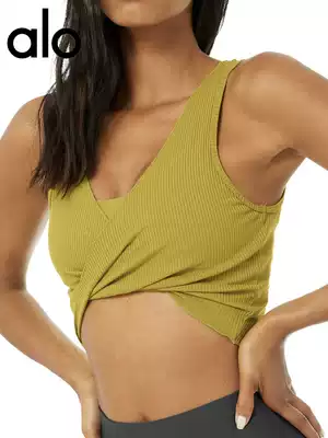 American Alo Yoga official website beauty back sports top Yoga vest style two wear design sense