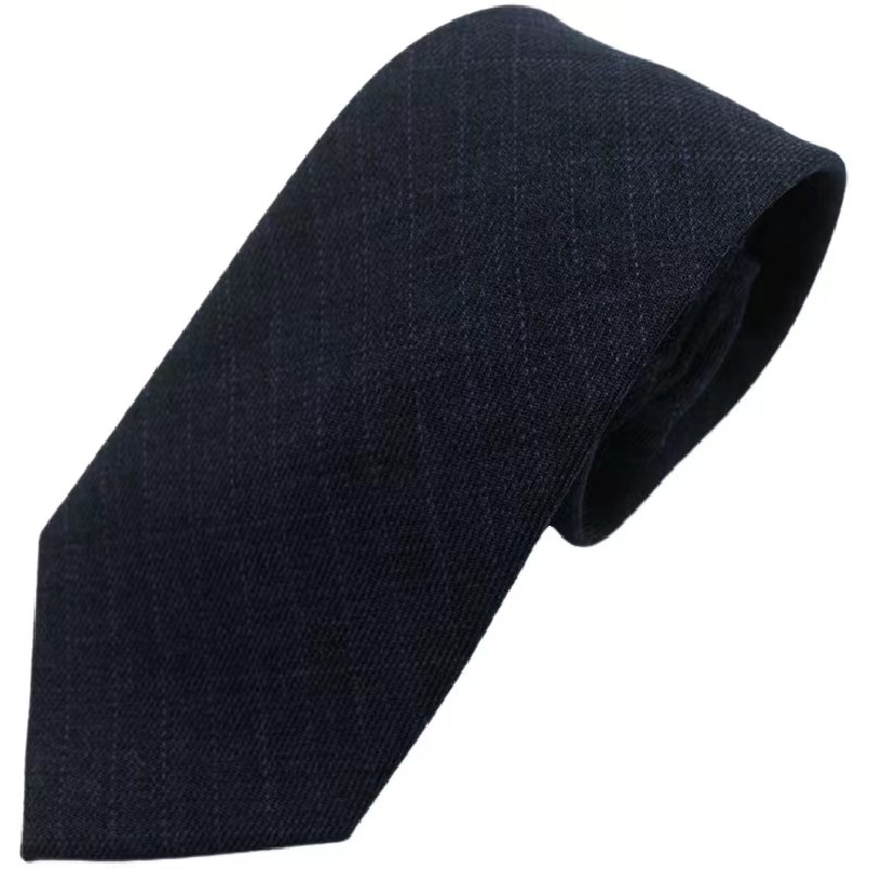 Men's Formal Wear, Retro Casual, Tie-Free, Wool-Like Feel, Gray and Blue Striped Plaid, Business, Professional Interview