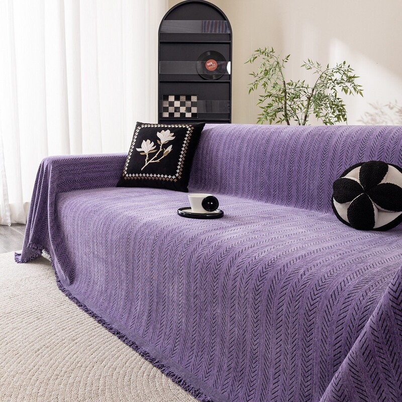 High-End Purple-Pink Chenille Sofa Cover, Full Cover, Suitable for All Seasons, Sofa Cover, Sofa Cushion, Anti-Cat Scratch Blanket High-End Purple-Pink Chenille Sofa Cover, Full Cover, Suitable for All Seasons, Sofa Cover, Sofa Cushion, Anti-Cat Scratch Blanket