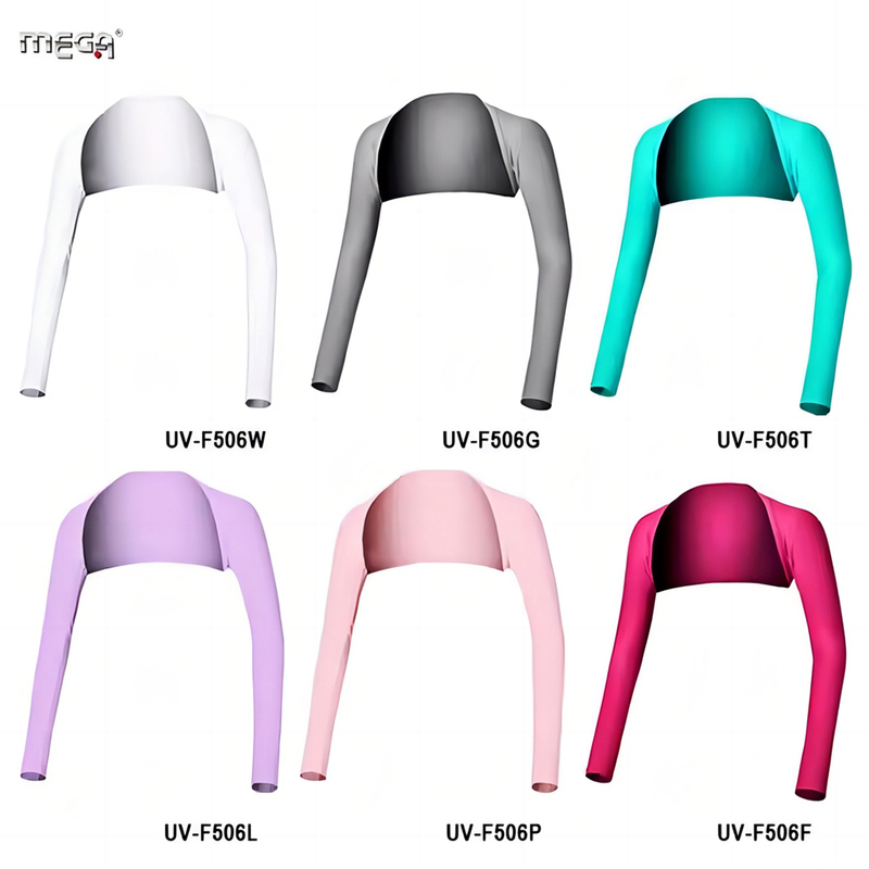 Authentic Mega Golf Sun Protection Shawl Sleeves, Ice Silk Material, Temperature Drops by -3 Degrees, Uv Protection