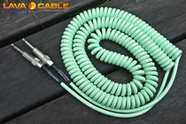 American Lava Retro Coil surf green low noise telephone line guitar bass cable