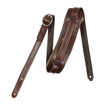 American Origin Moody 1 Inch Vintage Brown Sheepskin Fluff Guitar Strap Bag SF