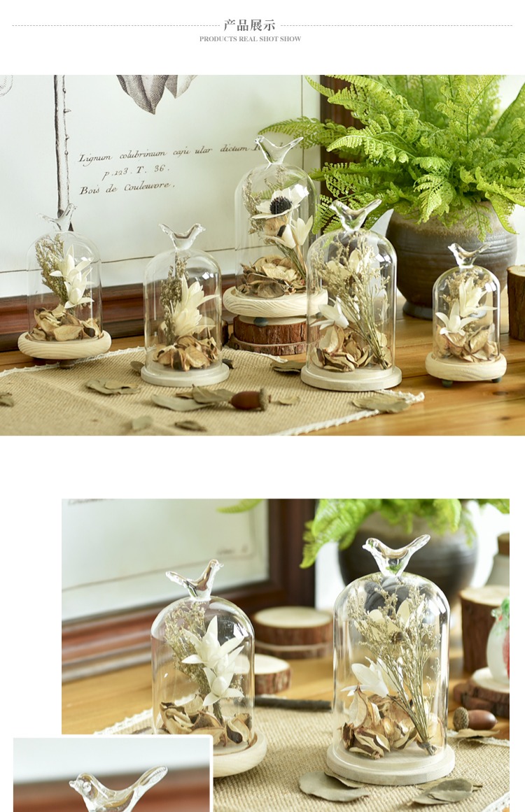 Đất nước Zakka sáng tạo trang trí nhà kính bao gồm mô hình phòng trang trí nhỏ quà Giáng sinh cách trang trí phòng ngủ nhỏ