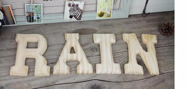 zakka木质DIY英文字母酒吧咖啡馆创意家居立体装饰品墙面挂饰壁饰