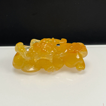 Ruihuang Cui natural jade fine jewelry Yunnan Huanglong Jade Overlord Pixiu hand toy piece to play with gift certificate