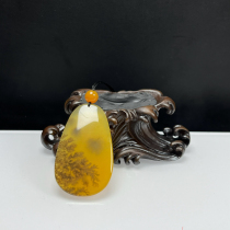 Ruihuang Cui Natural Jade Yunnan Huanglong Jade Fine Jewelry Caohua Brand Pendant Sweater Chain Jade Pendant Gift