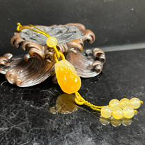 Ruihuang Cui Natural Jade Yunnan Huanglong Jade Fine Jewelry Pixiu Keychain Mobile Phone Hanging Accessories