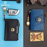 Оригинальная ключница подходит для мужчин и женщин, универсальный кошелек, вместительный и большой кожаный картхолдер, из натуральной кожи