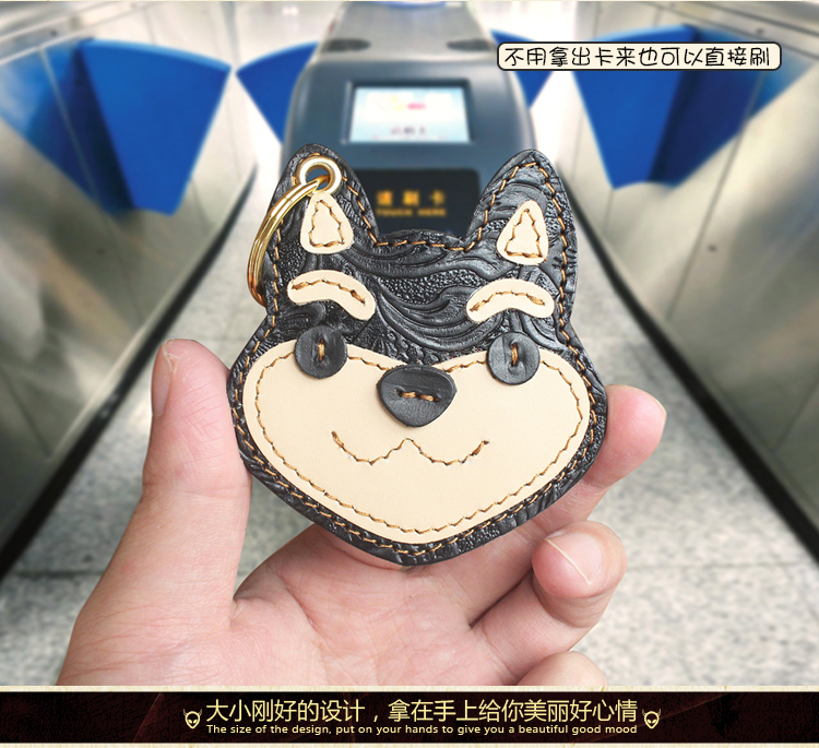 Handmade da mini card set lớp da bò dễ thương gói thẻ truy cập xe buýt tàu điện ngầm thang máy cộng đồng bộ thẻ cảm ứng ví đựng thẻ thông minh
