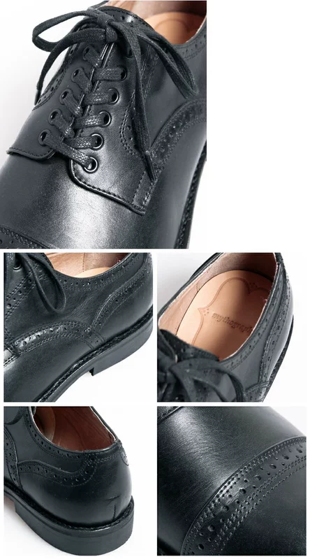 Giày cao gót Nhật Bản lớp da bò thấp Oxford Oxford đa năng Goodyear handmade đi lại bình thường - Giày thấp