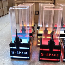 Bar Creative Luminous Chicken Tail Beer Keg with tap Bubble Wine Barrel 3L Juice Zale Beer Bucket Mesh Red Glass Wine Gun Barrel