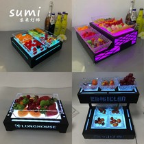Bar Luminous KTV Charging Snack Dish LED Stainless Steel 46 G Fruit Pan Clubhouse Snacks Dry Fruit Dish Day Style