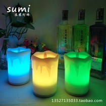 New Led Charging Bar Table Lamp Creative Decorative Plastic Candle Bar Table Lamp KTV Service Little Night Light Custom