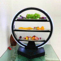 KTV Fruit Pan Bar Fruit Pan Metal Creativity Three Layers Four Grids Egg-shaped Luminous Fruit Tray Rack Fruit Snack Tray
