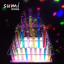 LED Luminous Test Tube Rack Bullet Cup Rack Bar Cocktails Triple Creative Wine Rack Seven Colorful Luminous Test Tube Racks