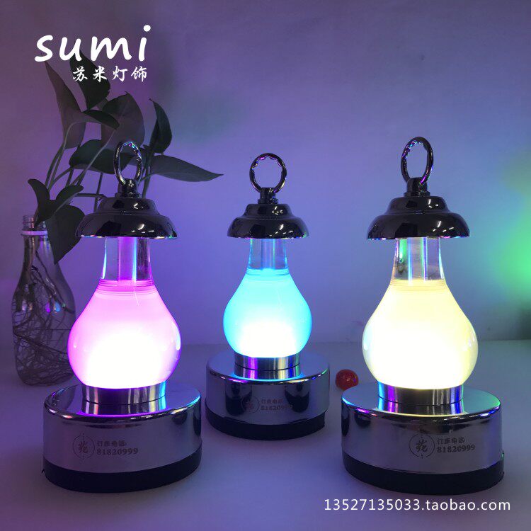 Creative Retro Bar Table Light Touch Dimming Led Charging Bar Lights Clear Dining Room Café Nightfield Table Lights