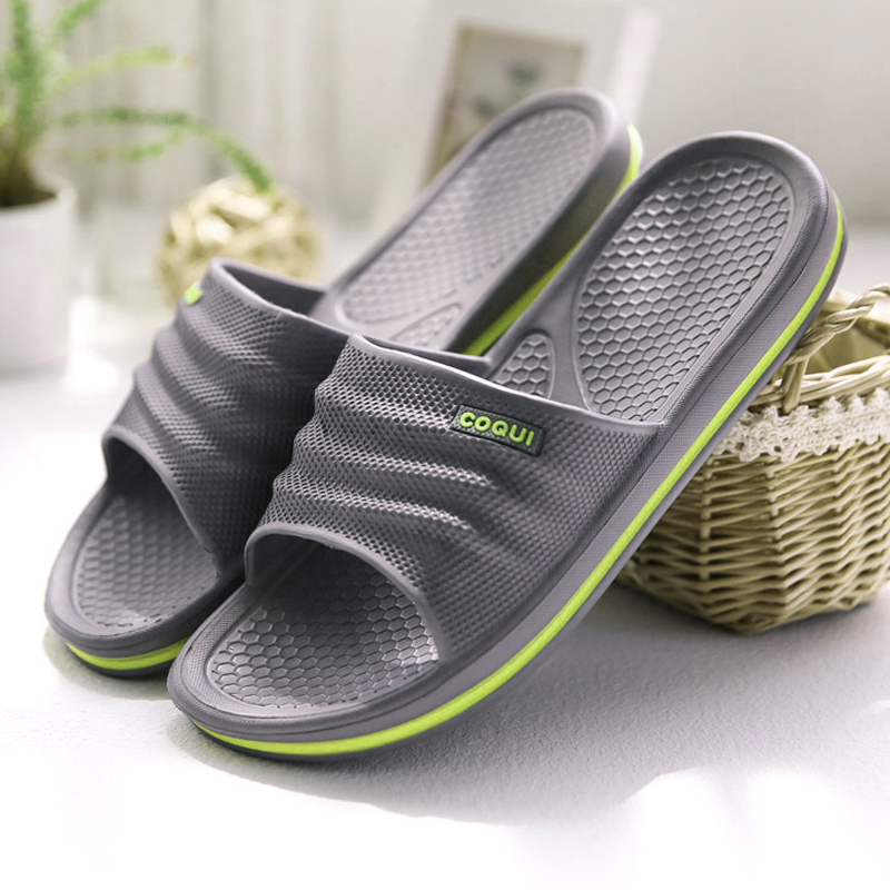 Summer home sandals Men's and women's bathroom slippers non-slip Couples home with indoor bath floor EVA slippers