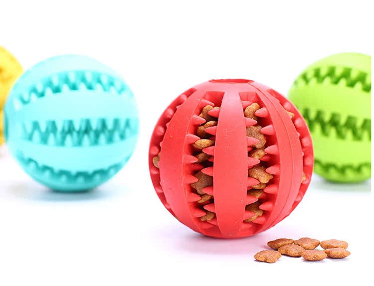 Chó rò rỉ thức ăn bóng Thú cưng nhỏ Chó lớn Câu đố Molar Đồ chơi Snack Huấn luyện viên Molar Làm sạch răng cắn bóng đồ chơi chó