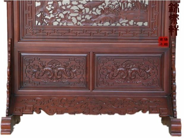 Vách ngăn màn hình khắc gỗ Dongyang, có hơn một vài năm màn hình, vách ngăn gỗ nguyên khối, trang trí cổ Trung Quốc - Màn hình / Cửa sổ mẫu bình phong đẹp