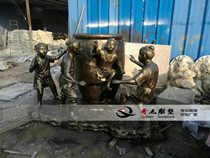 Sima Gang smashed the cylinder glass fiber reinforced plastic sculpture childrens kindergarten Park Square campus landscape education large