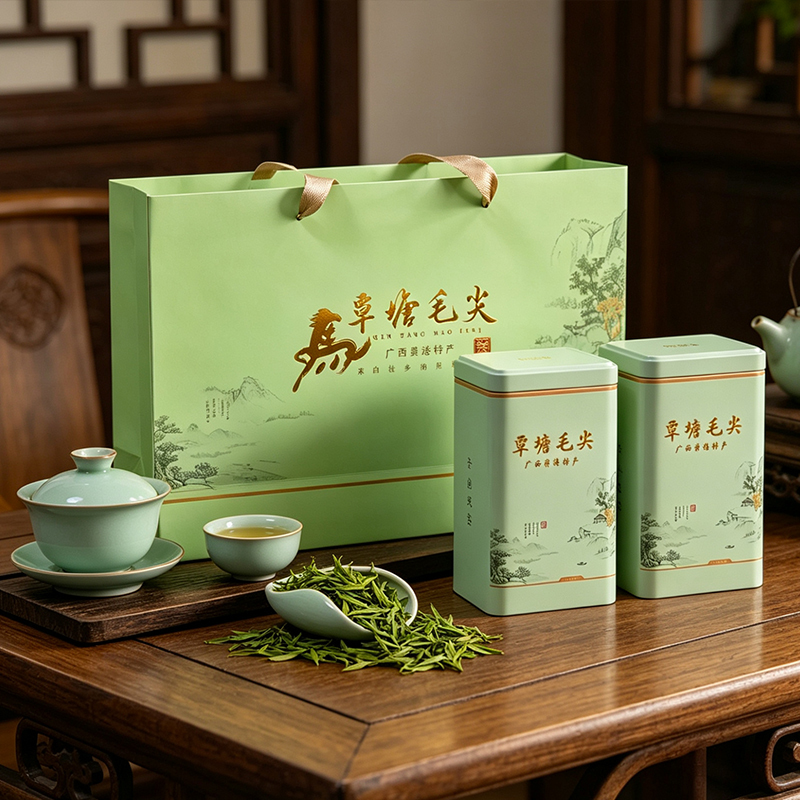 Guangxi Guigang Specialty Qintang Maojian Green Tea 2026 Fresh Quality Tea Gift 250g Gift Box with Free Shipping