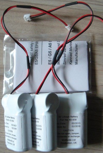 EPIRB E5 battery McMurdo E5 and Sailor SE406-II 82-970A battery