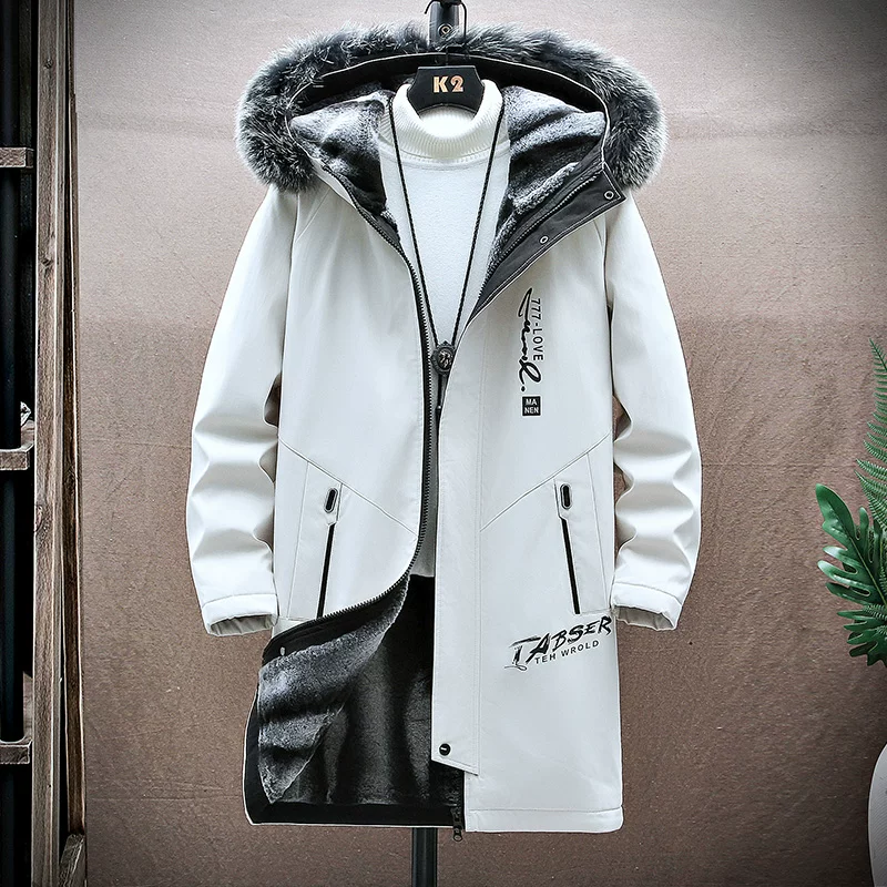 Warm men's down jacket