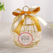 Eurostyle Wedding Supplies Iron Art Round Bird Cage Candy Box Creative Wedding Happy Sugar Box Makou Iron Back To Gift Bags