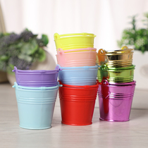 Creative Plastic Candy Box Small Bucket Containing Box Mini Hand Bucket Children Cartoon Toy Sublight Small Bucket Delight Box