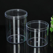 New Creative PS Plastic Happy Sugar Box Cylindrical Shaped Covered Biscuit Case Food Packaging Transparent Box Containing Box