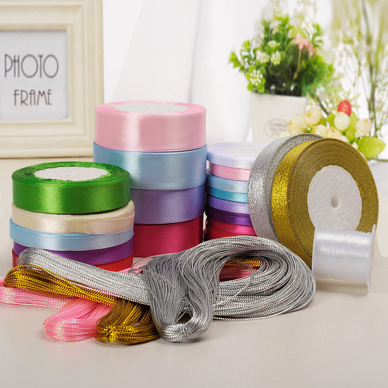 Satin nylon silk thread color with Christmas balls Sling Joy Candy Box Lacing Egg Pastry Fish Ribbon with birthday Balloon Float