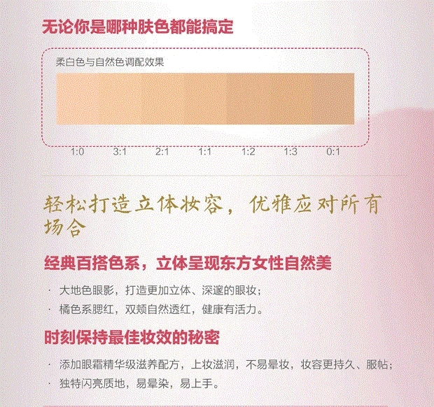 Bộ trang điểm Xianglange Bộ trẻ hóa phấn mắt Hộp phấn trang điểm tái tạo (Màu đất) - Bộ trang điểm má hồng nars