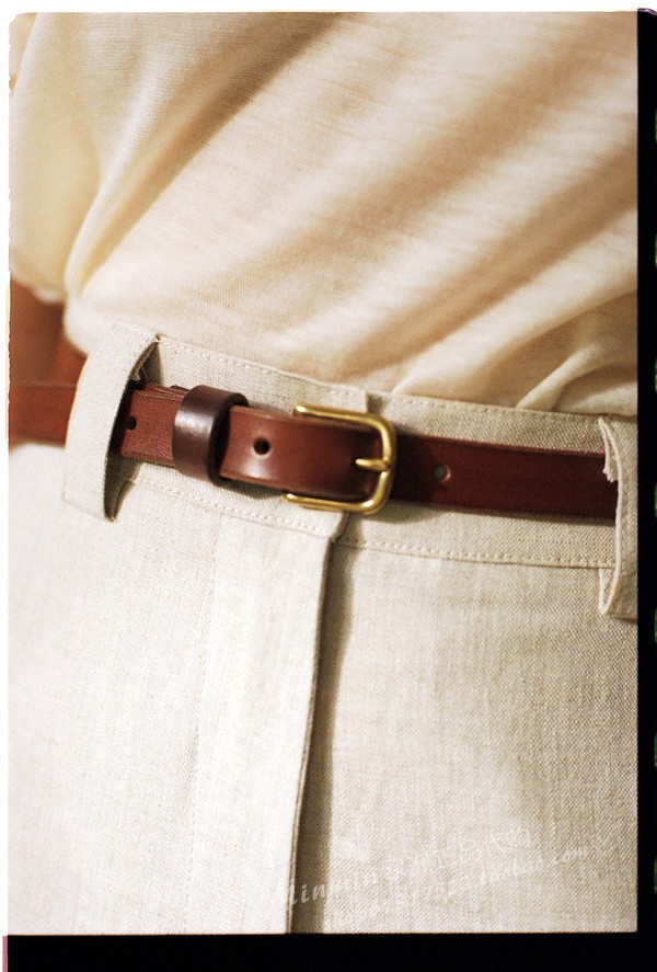 New 2 color belt caves Jo Walnut Brass Belt Italy