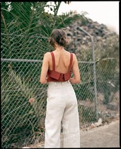 Minor designer caves Minor silk wide-brimmed sling simple vest