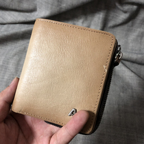 Foreign trade simple personality cowhide mens wallet Leather mens wallet slight flaw
