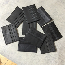 Defective special foreign trade pure cowhide simple thin card bag leather card cover holster