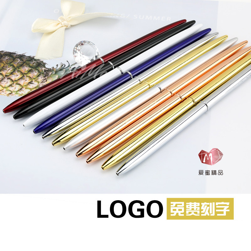 Nordic Metal Signature Pen Hotel Counter Sign Single Pen Atomic Pen Light Personality Ball Pen Business Gift Customisation