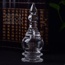 Natural white crystal stupa pagoda medium ornaments for the congregate Bodhi pagoda Buddhist supplies