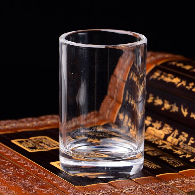 Natural raw stone hand-polished pure crystal crystal tea cup office tea cup juice cup high temperature straight cup