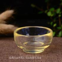 Pure hand-polished natural yellow crystal bowl health bowl Crystal Bowl original stone ore