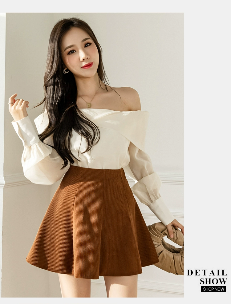 2021 Autumn Winter Vintage Mini Skirts Hight Waist A-line Women's Pleated Skirt Elegant Korean Fashion Corduroy Black Skirt pleated midi skirt